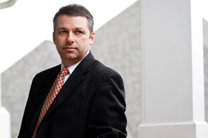 Former Pulaski County Coroner Mark Malcolm at his home in Little Rock, Ark., on Dec. 14, 2011. (Jacob Slaton/ProPublica)